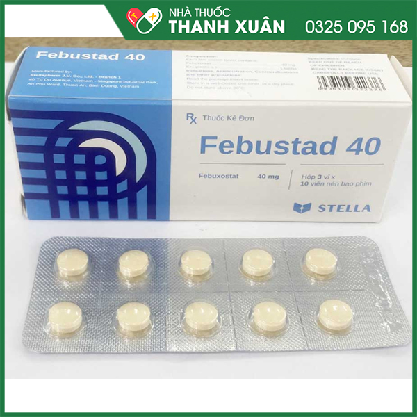 Febustad 40 giảm acid uric ở người bệnh gout